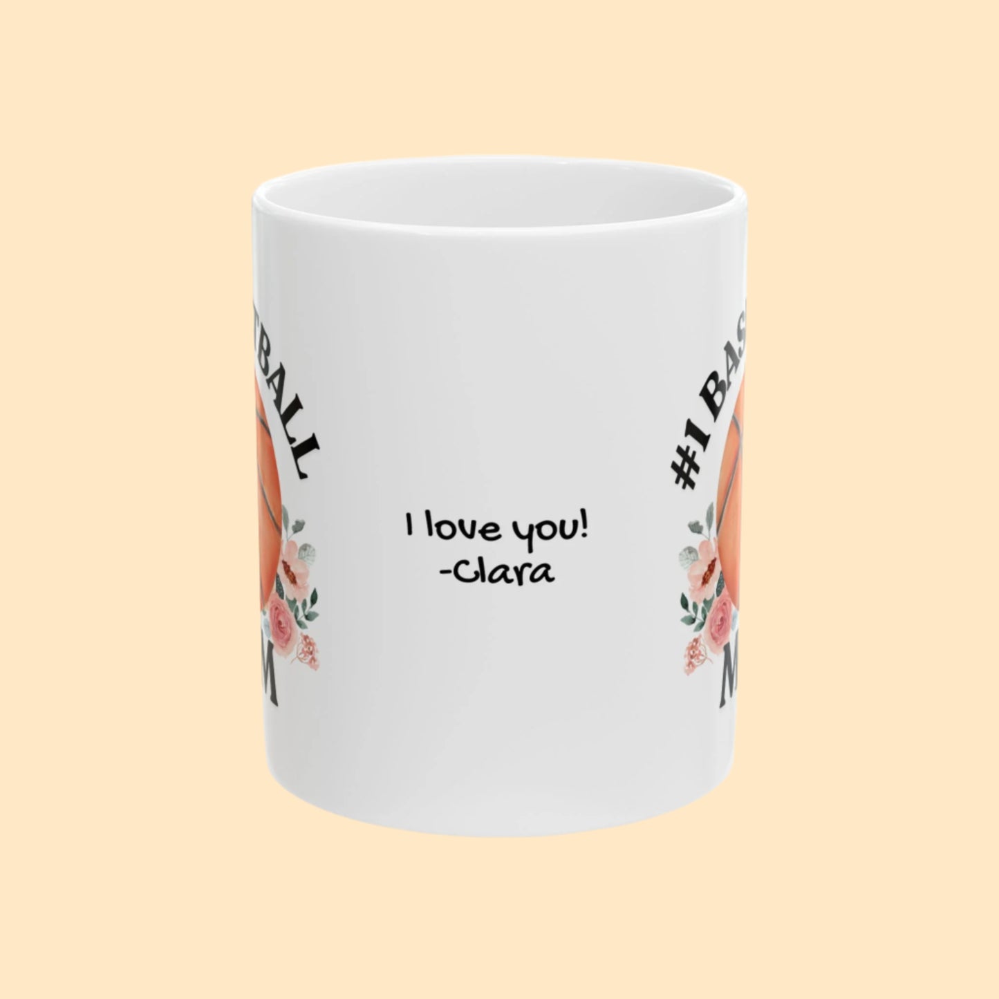 #1 Basketball Mom Mug – Personalized Message
