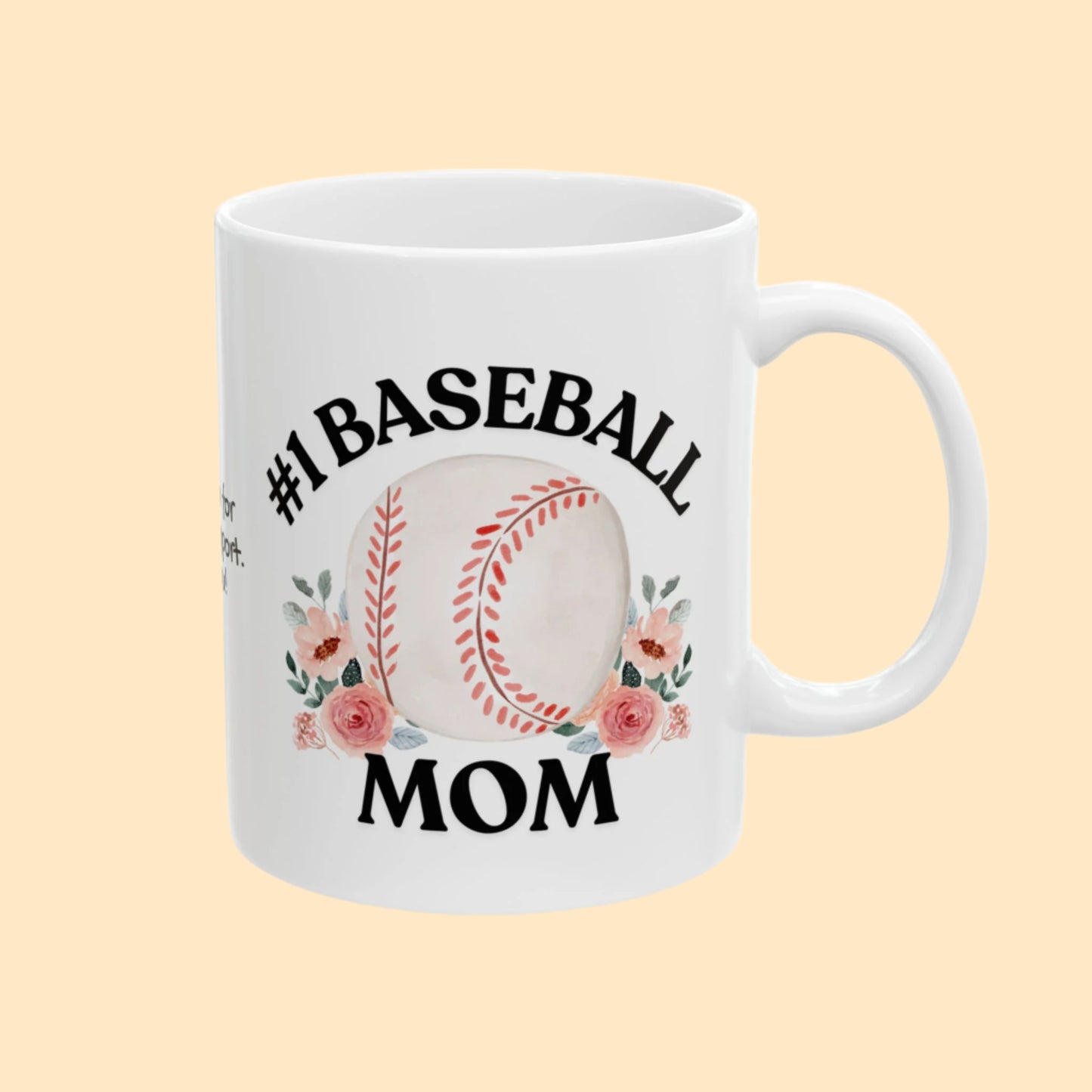 #1 Baseball Mom Mug – Personalized Sports Mug