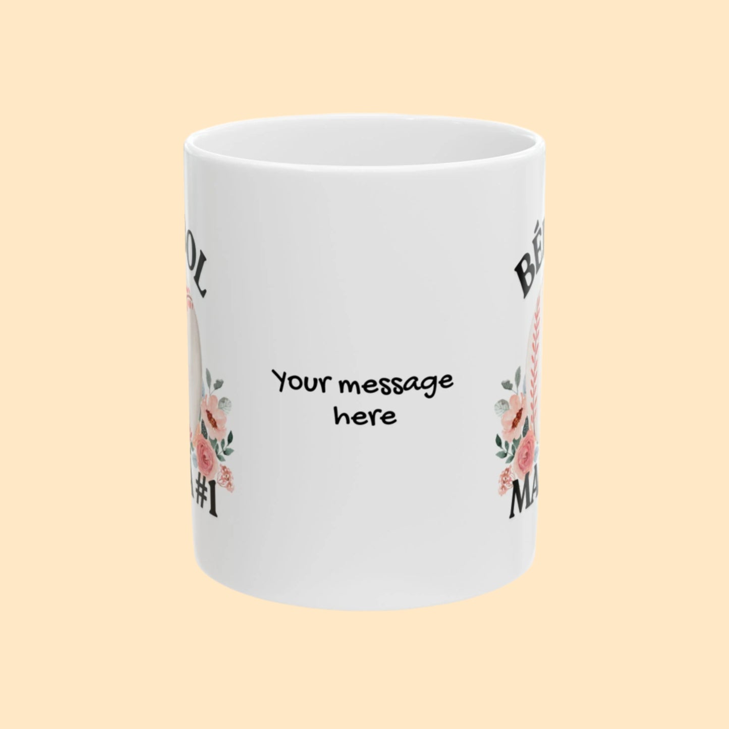 Mamá #1 Béisbol Mug - Personalized Message