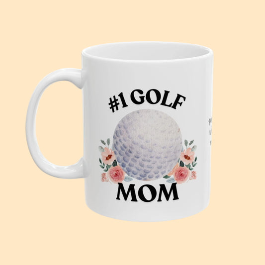 #1 Golf Mom Mug – Personalized Mug for Golf-Loving Moms