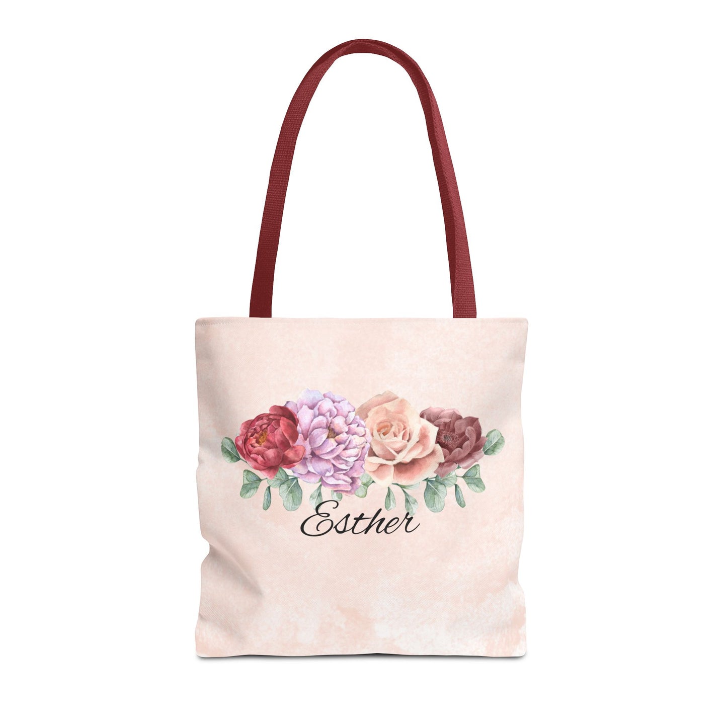 Personalized Bold Floral Tote Bag