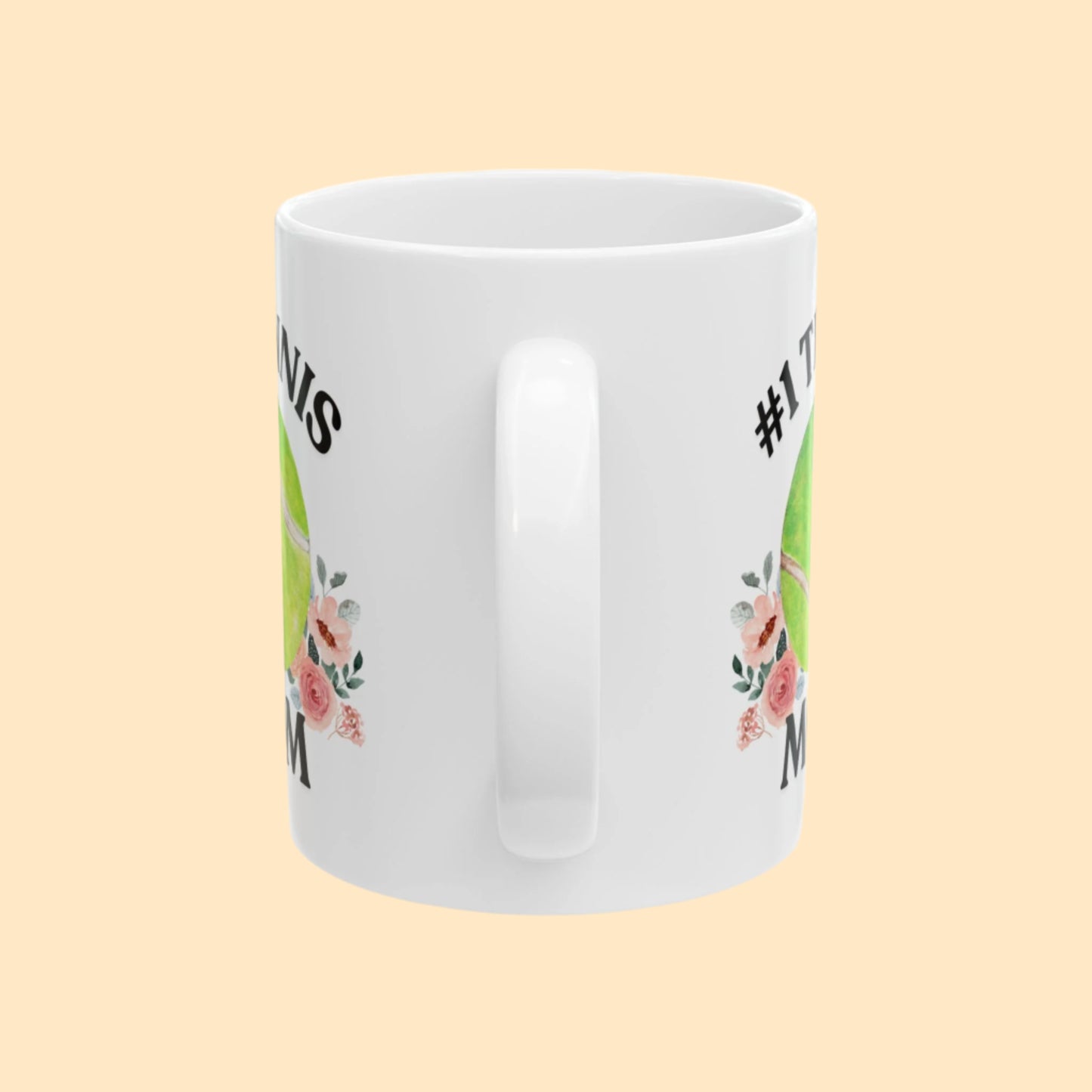 #1 Tennis Mom Ceramic Mug – Personalized Gift