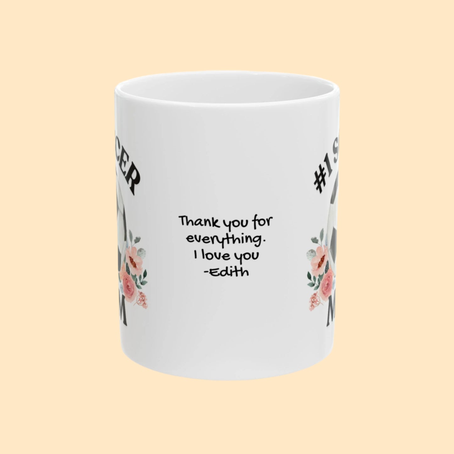 #1 Soccer Mom Mug – Personalized Message
