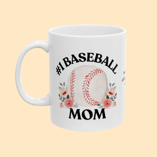 #1 Baseball Mom Mug – Personalized Sports Mug