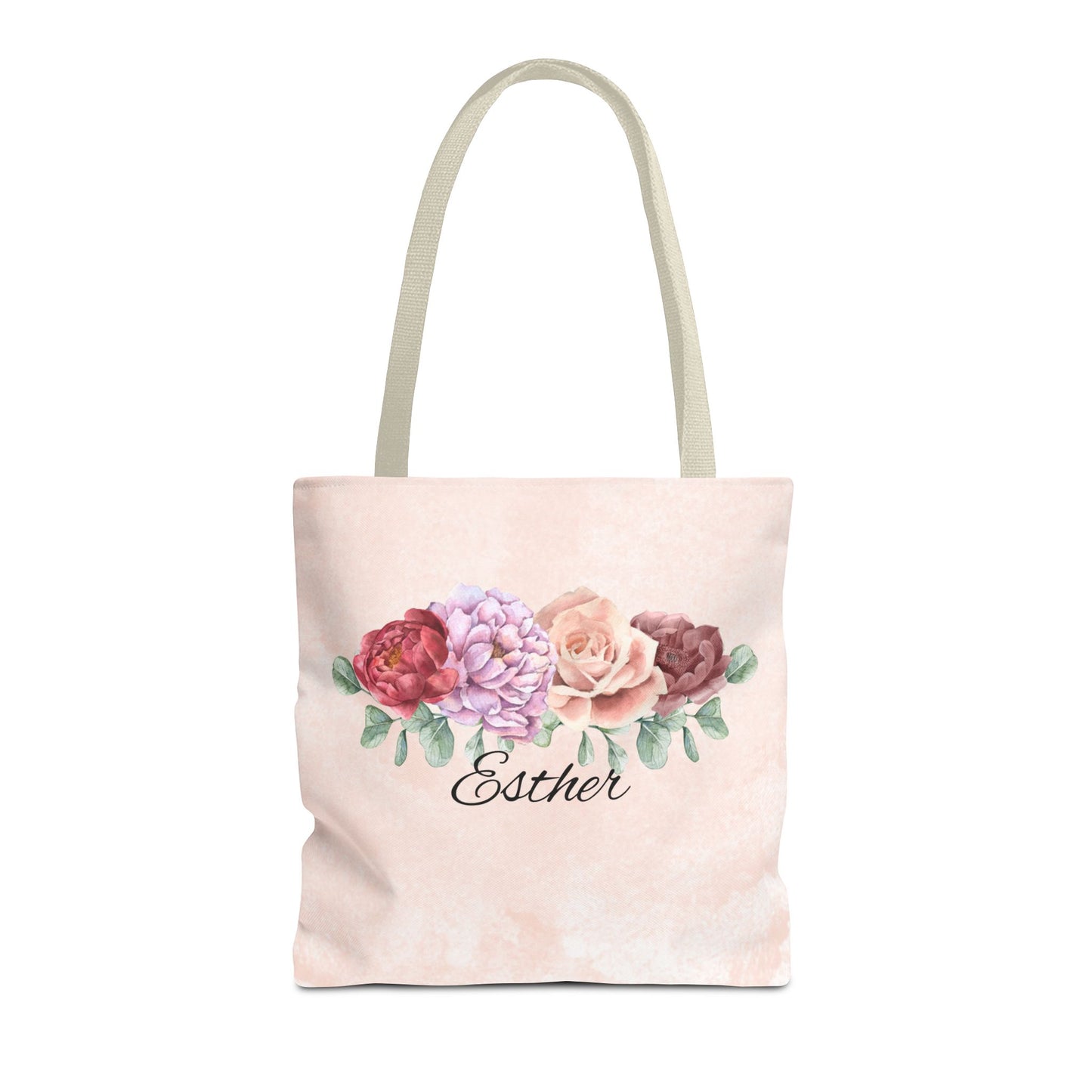 Personalized Bold Floral Tote Bag
