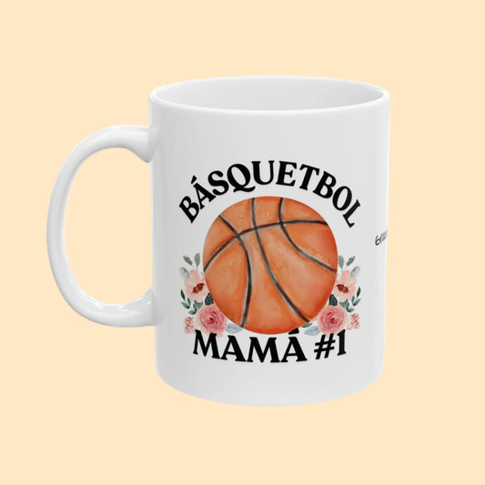 Mamá #1 Básquetbol Mug - Personalized Ceramic Mug