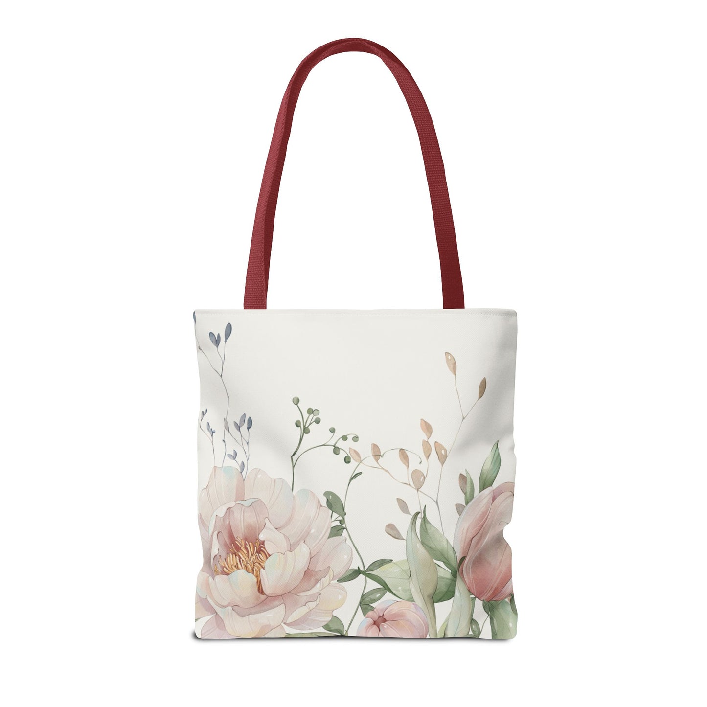 Personalized Soft Floral MOM Tote Bag
