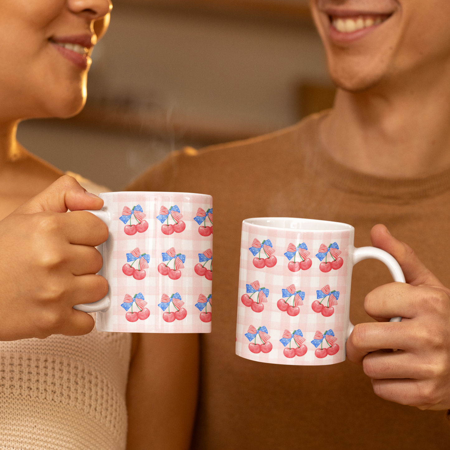 Cherry Gingham Mug
