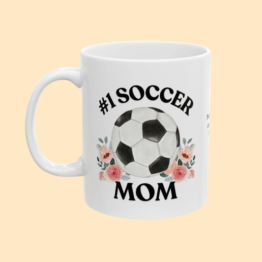 #1 Soccer Mom Mug – Personalized Message