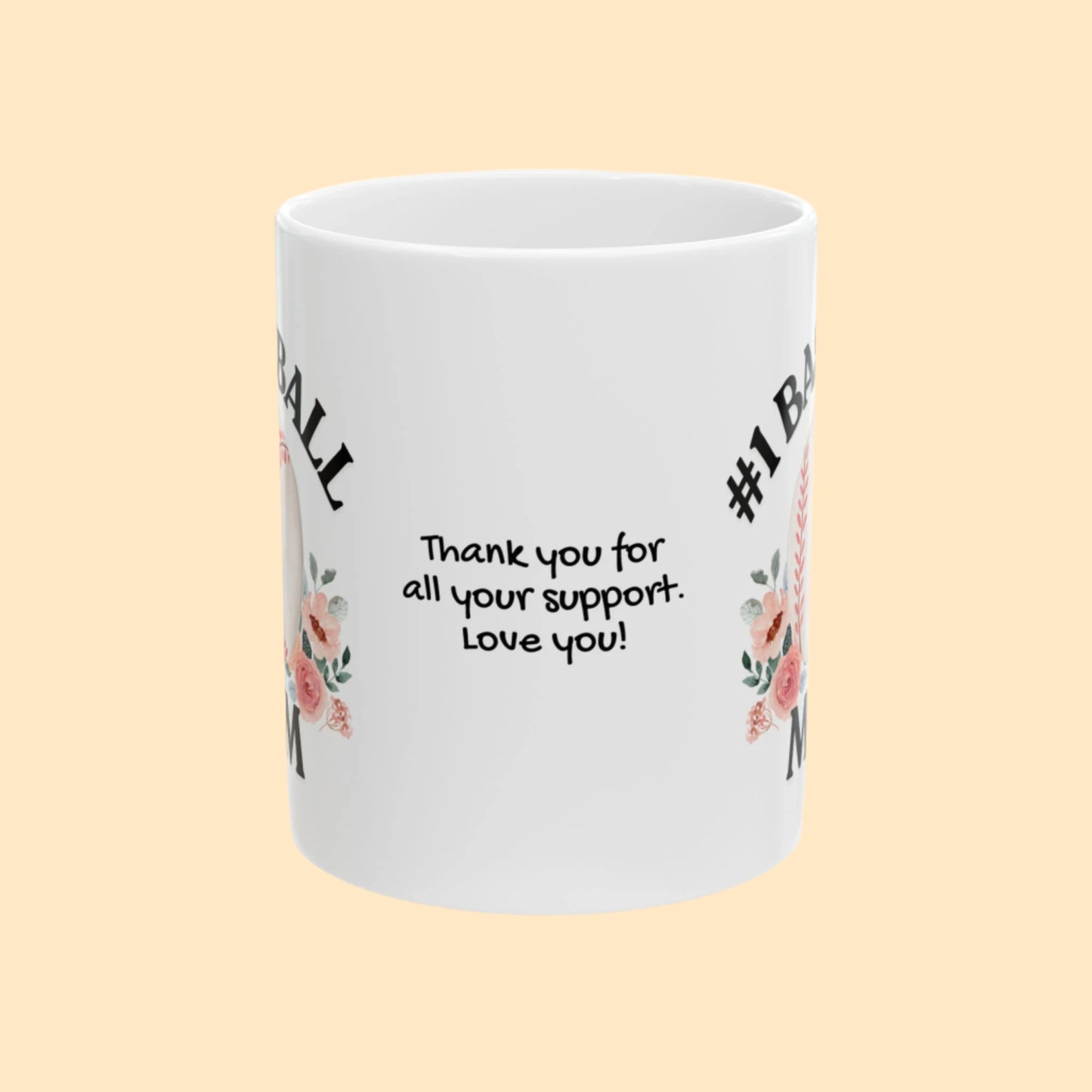 #1 Baseball Mom Mug – Personalized Sports Mug