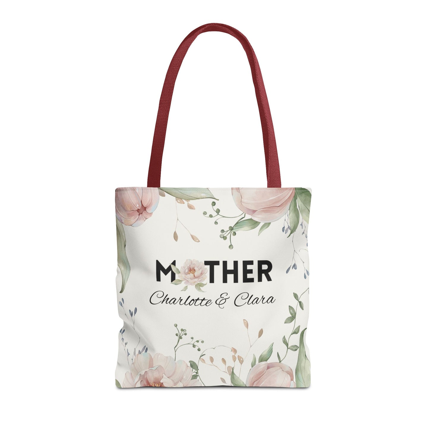 Personalized Soft Floral Mother Tote Bag