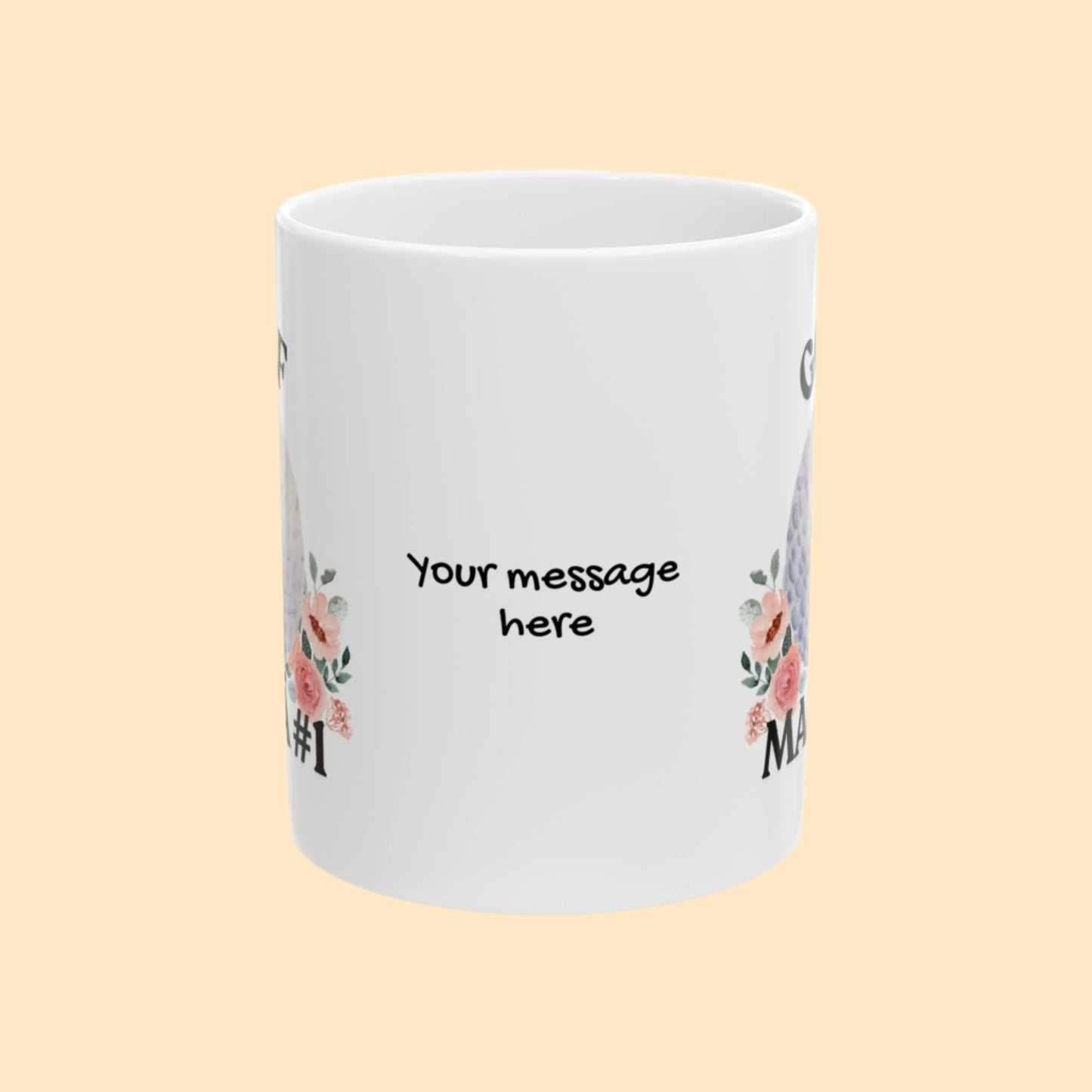 Mamá #1 Golf Mug - Personalized Ceramic Mug