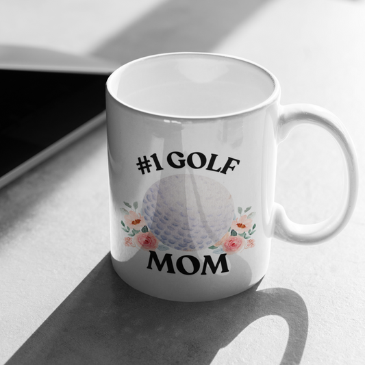 #1 Golf Mom Mug – Personalized Mug for Golf-Loving Moms