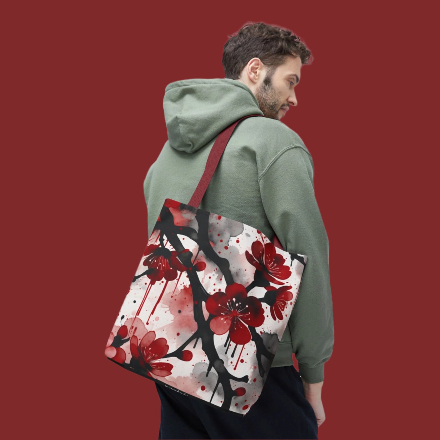 Bold Brushstrokes Cherry Tote