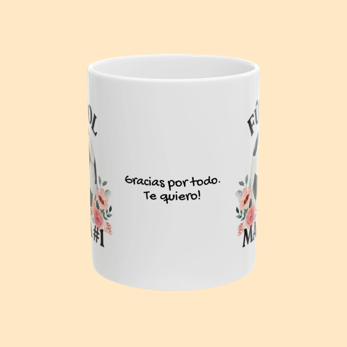 Mamá #1 Fútbol Mug - Personalized message