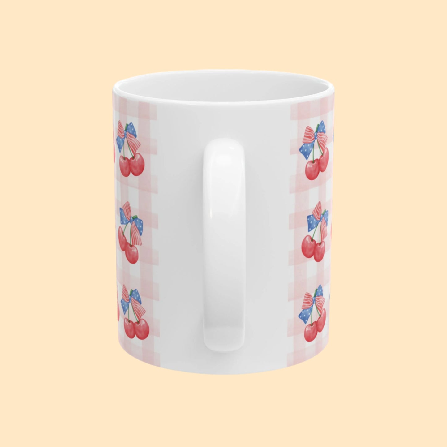 Cherry Gingham Mug