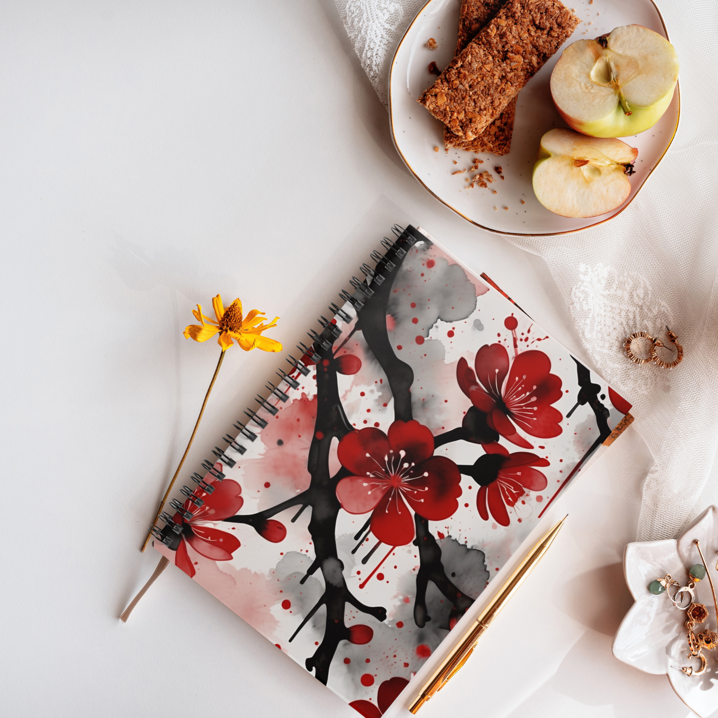 Bold Brushstrokes Cherry Journal