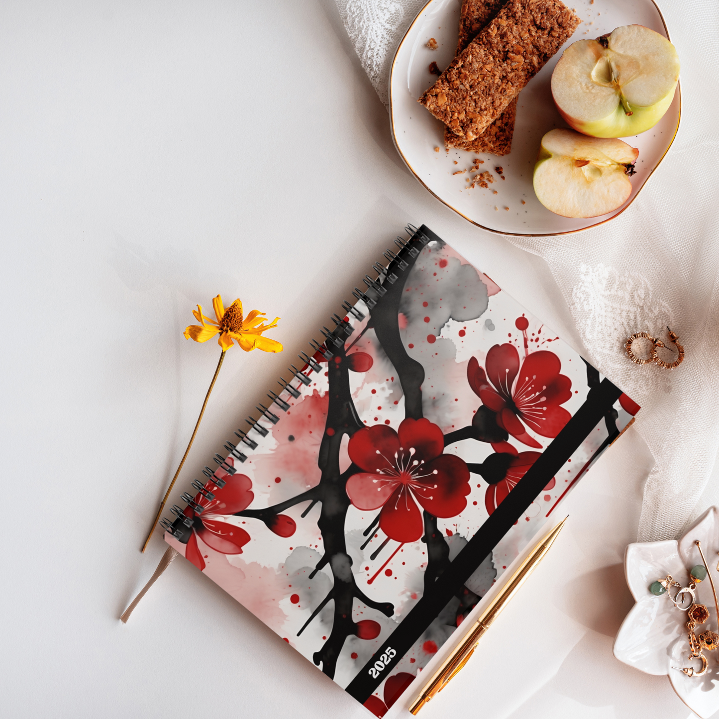 Bold Brushstrokes Cherry Journal - 2025