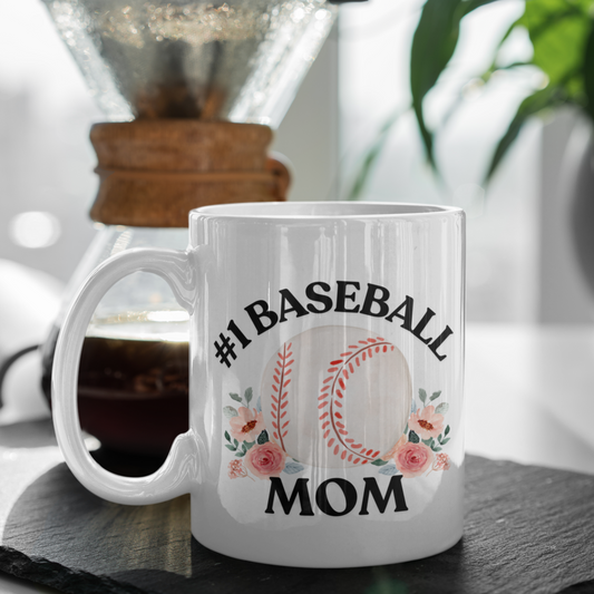 #1 Baseball Mom Mug – Personalized Sports Mug