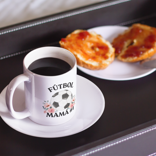 Mamá #1 Fútbol Mug - Personalized message