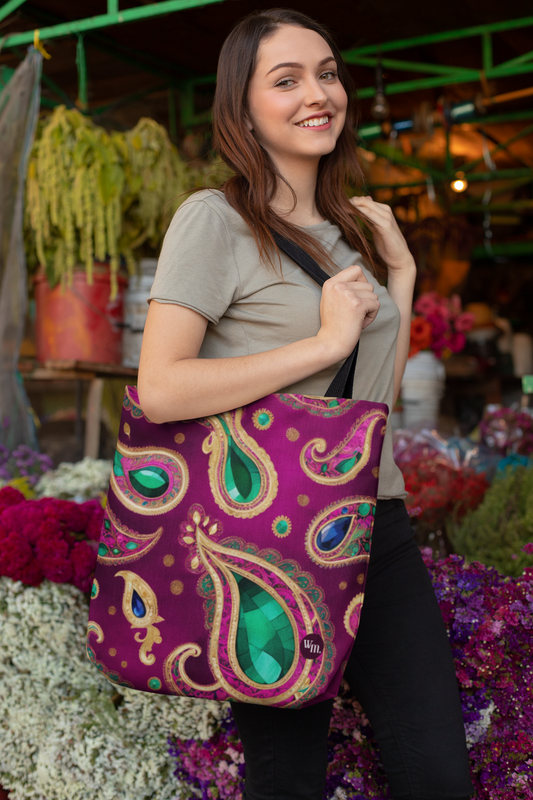 Jewel Boho Paisley Tote