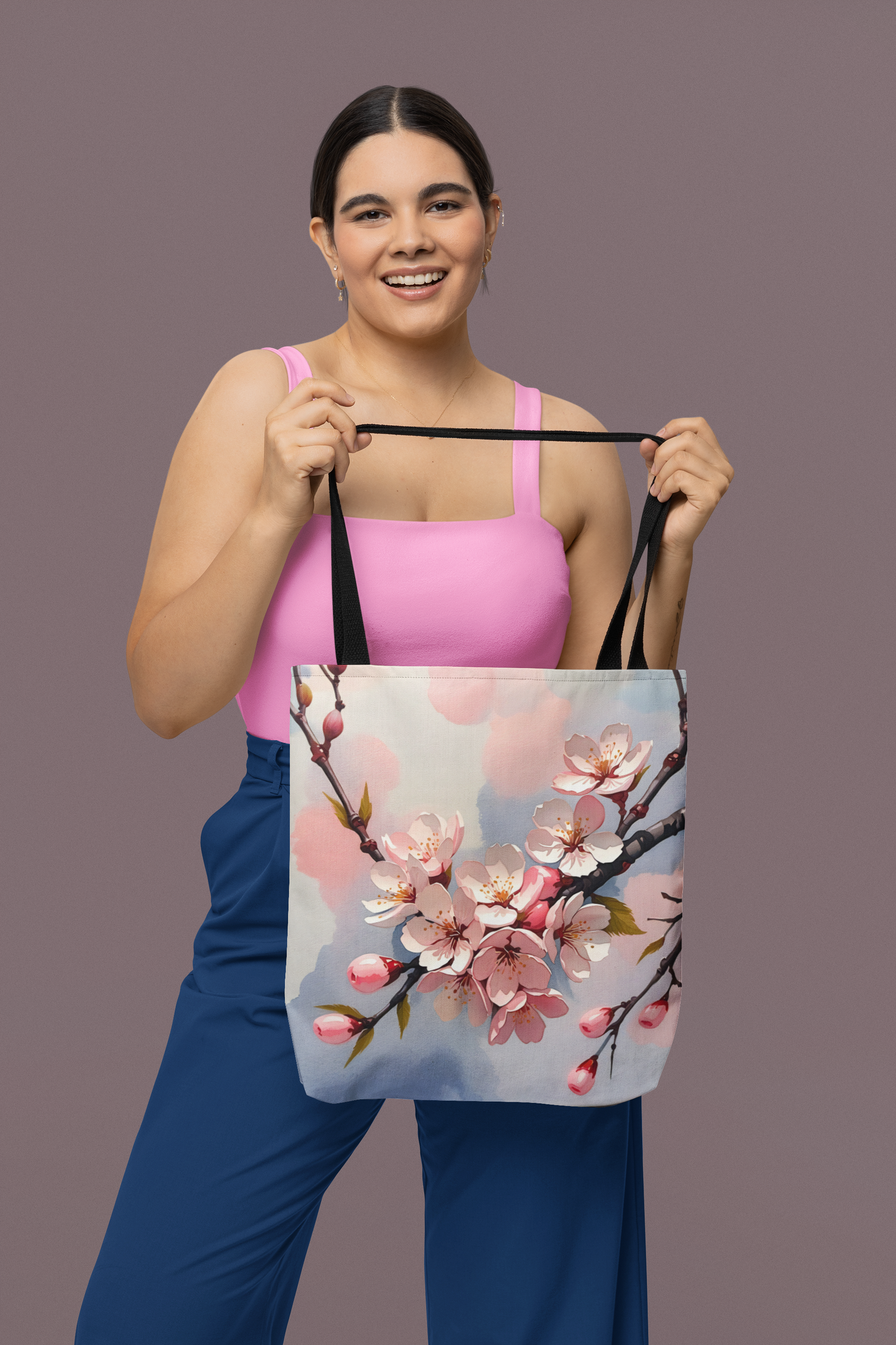 Soft Pastel Cherry Blossom Tote