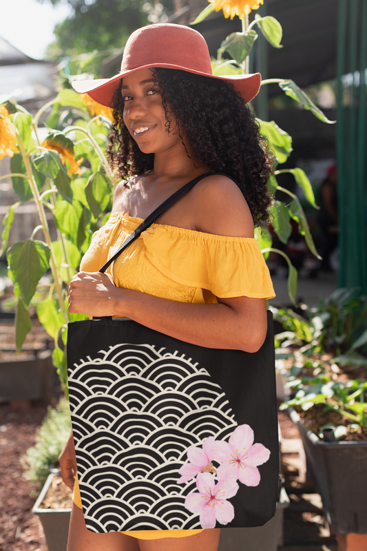 Seigaiha Blossom Tote